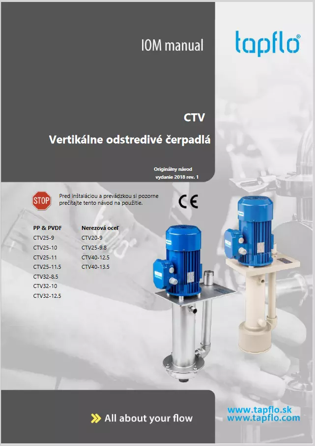 Manual CTV Centrifugal pump