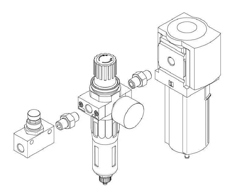 Súprava regulátora s filtrom a ihlovým ventilom